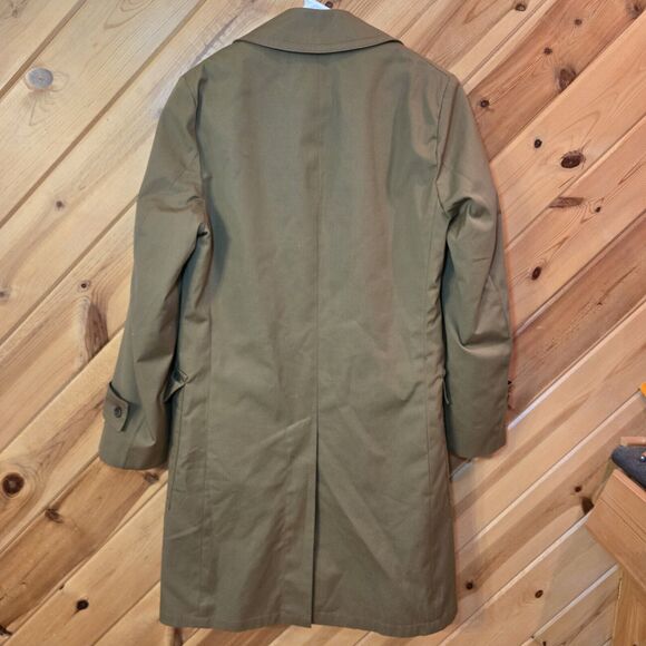 Vtg Towncraft Plus Mens Trench Coat Faux Fur Removable Liner Sz 36 - Picture 3 of 10